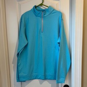 Men's Blue Quarter-Zip Sport Pullover.